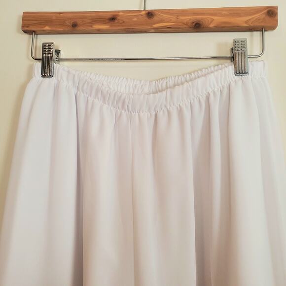 Vintage 80s Wide Leg Trousers White S/M - Picture 6 of 9